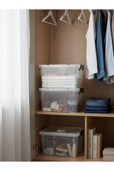 Extra Luxury Storage Boxes with Lids from 4AS, Transparent Plastic, 6L Capaci...