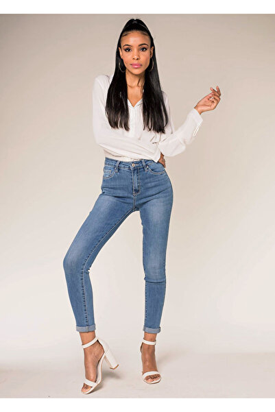 Nina Carter Blue Slim Women's Jeans B-P078-5 M9