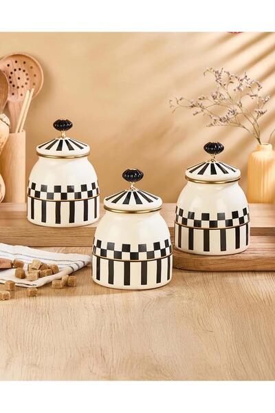 Altabi Prime Cream 3-Piece Enamel Spice Rack Set