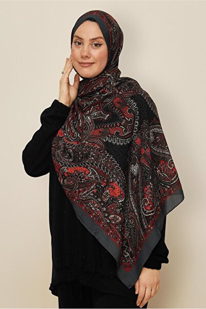Alvina شال قطن فيسكوز منقوش 8546