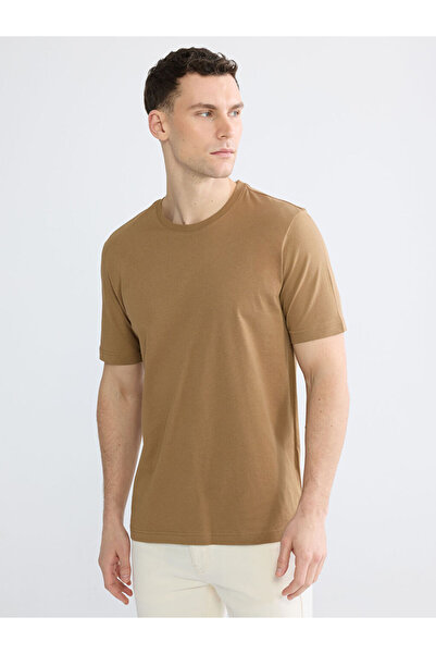 LC Waikiki RMZ GİYİM FARKİLYA Zero Roba Collar Tricou bărbătesc din bumbac pi...