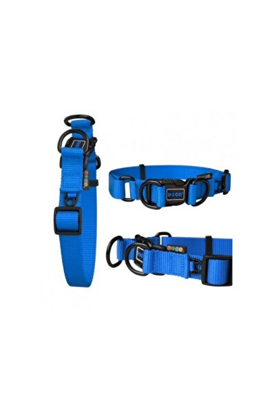 Doco Double D (DD) - Ring Nylon Collar (DCS005)[Color - Blue, Size - XL]