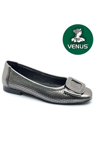 Venüs Pigi Prava koža Ženske Baletanke Cipele PLATINUM