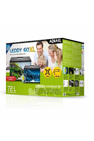 Aquael Leddy Aquarium Set XL Black Day & Night[Size - 60 cm]