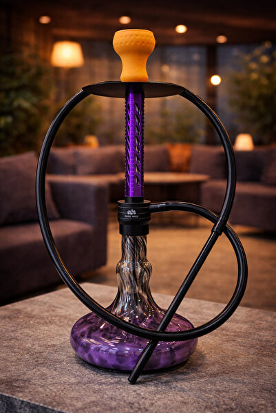 Dark Wolf Profesyonel Nargile – Paslanmaz Gövde, Borosilikat Cam, Difüzör