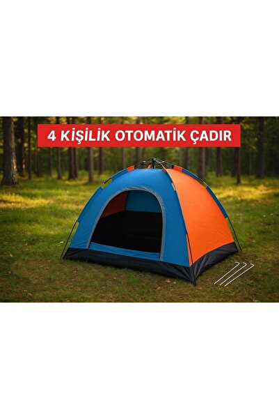 NEVARSA2023 4 Kişilik Tam Otomatik Kamp Çadırı | Su Geçirmez, Dayanıklı, Meta...