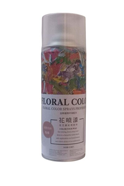 Floral عبوتان من بخاخ طلاء الزهور الملونة، لون وردي فلامنجو