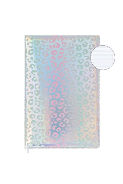 OEM Carnetel Notite A5 Coperta Argintie Irizata cu Model Animal Print - 80File