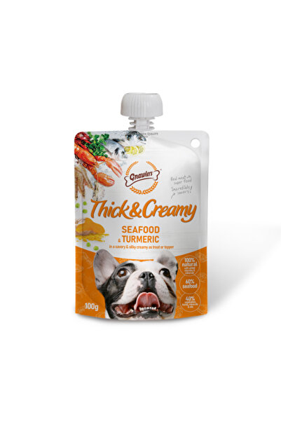 Gnawlers مكافآت الكلاب السميكة والكريمية 100 غرام - بنكهة المأكولات البحرية و...