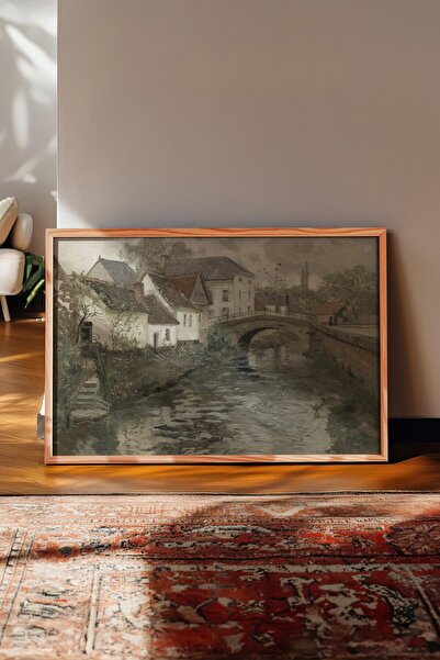 Postifull Vintage Painting, Wooden Framed Poster, Vintage Wall Decor