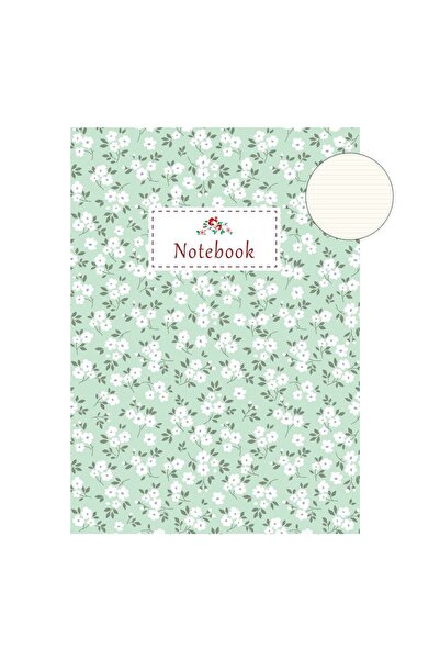 OEM Caiet B5 Dictando Verde Menta cu Model Floral - 40F