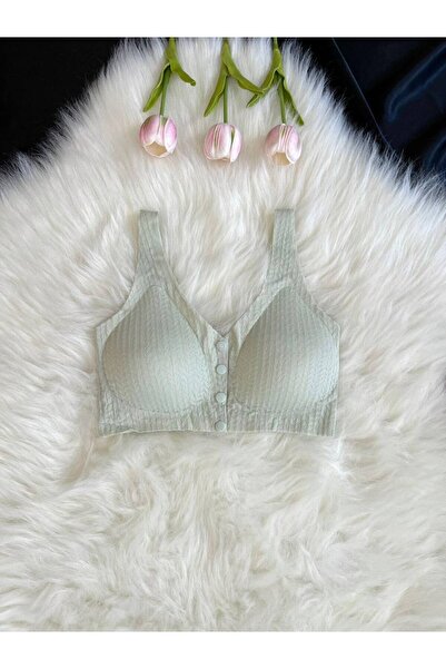 Hirazenmoda Women's Front Button Laser Cut Shaping / Sculpting Pad Bra