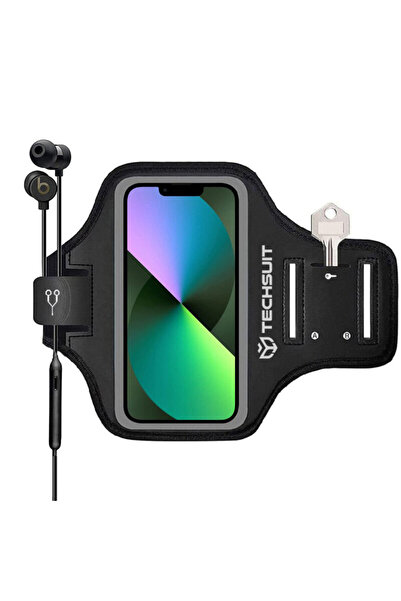 Techsuit Running Phone Case 6.8" with Velcro TH20, Black