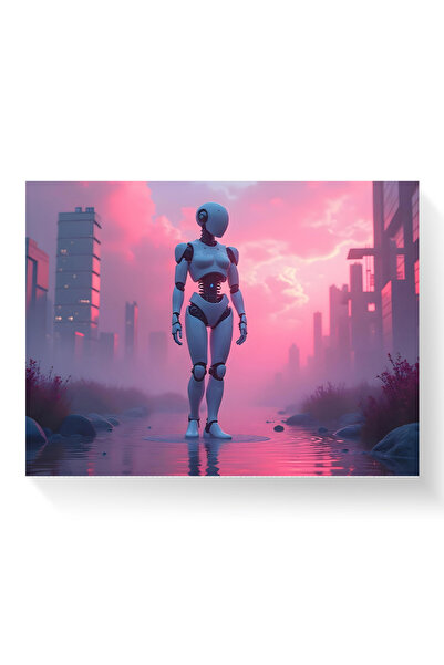 Printees Painting - Shebot in pink Apocalypse - Canvas on frame