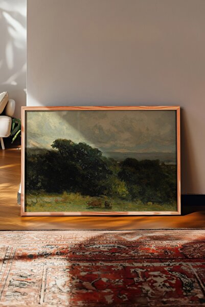 Postifull Vintage Painting, Wooden Framed Poster, Vintage Wall Decor