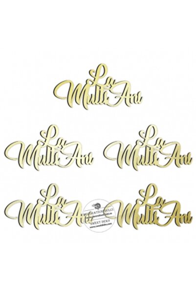 Decoratiuni Dulci Топер „Честит рожден ден“ (комплект от 5 части) - Огледално...