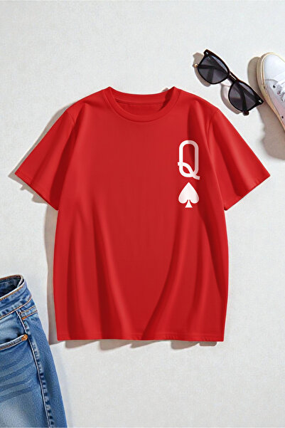 uyguntarz Unisex Q Maca Girl bedrucktes Design-T-Shirt