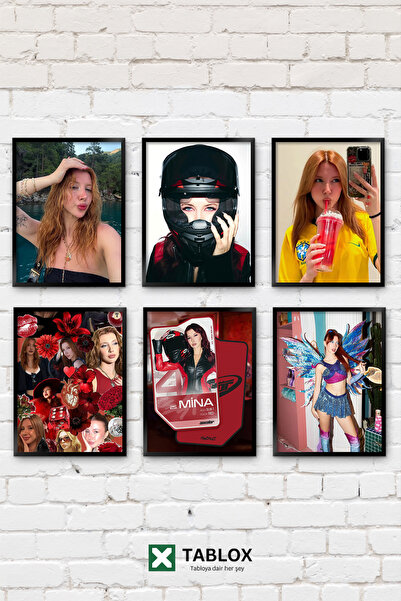 TABLOX Set de pictură decorativă MDF din 6 piese Manifest Mina Solak Group Am...