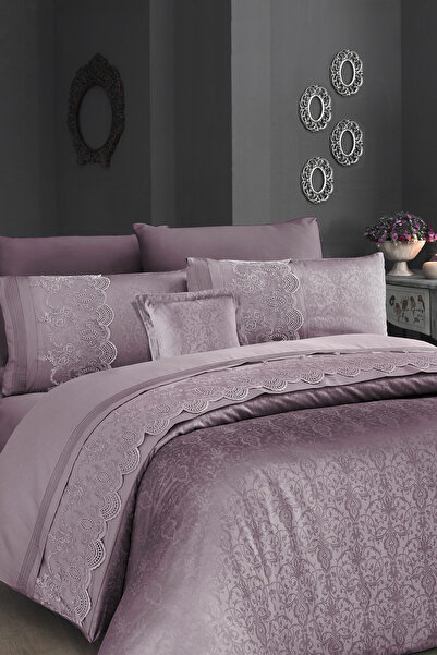 First Choice Hillary %100 Pamuk Dantelli Çift Kişilik Nevresim Takımı