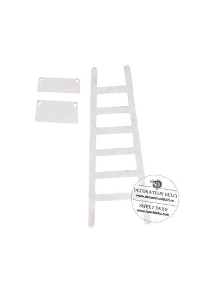 Decoratiuni Dulci Topper scara si doua placute - Auriu oglinda