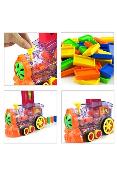 FOXMAG24 Τρενάκι Ντόμινο με 80 πολύχρωμα κομμάτια, που λειτουργεί με μπαταρία...