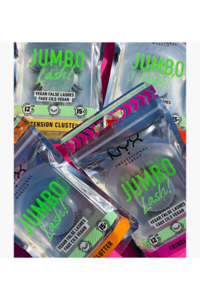 NYX مجموعة رموش جامبو احترافية! نظام رموش صناعية يدوم طويلاً مع غرة جذابة