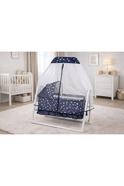 Joyko Baby Yıldız Desenli Anne Yanı Sallanır Portatif Sepet Beşik