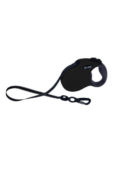 Doco All Day Adventure Retractable Leash[Color - Black, Size - M]