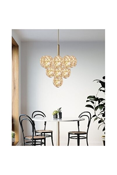 LEDZONE LED Chandelier 90W 13 Globes Gold