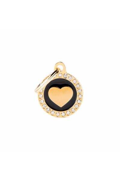 My Family CERCHIO PICCOLO NERO CUORE GLAM GOLD