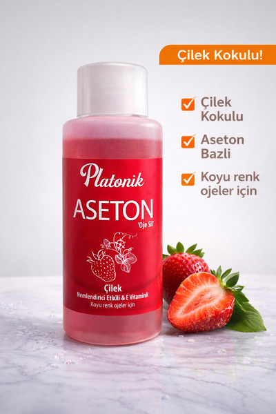 Platonik Çilekli Oje Sil 220 ML Büyük Boy