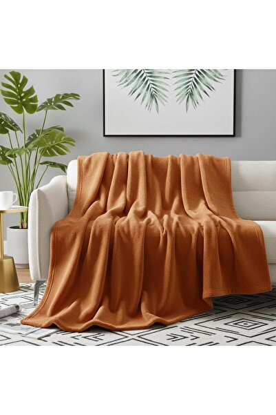AL SAHIR GARMENT INDUSTRY L.L.C Single Fleece Blanket 150 x 200 cm – Soft & Warm Lightweight Plain Blanket for All Seasons, Cozy M