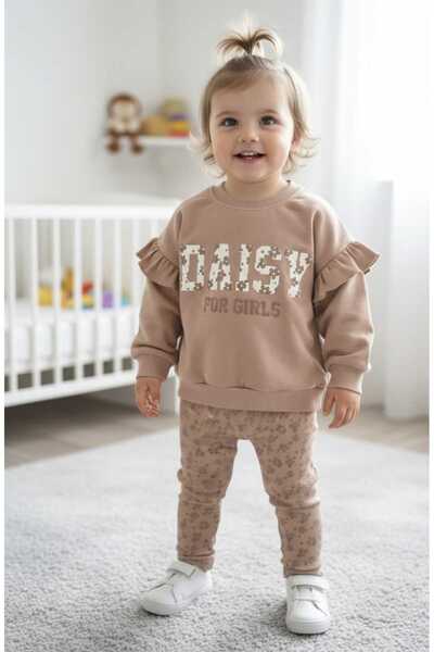 Durucan Laura Baby Girl Baby Kids Bottom Top Leggings Floral Set