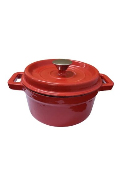 KORONA Oala fonta emailata, cu capac, 20x10cm, 2L