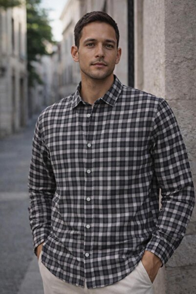 Valiberta Jacob Kareli 100% Cotton Relaxed Fit Casual Wear Plaid Men's Shirt ...