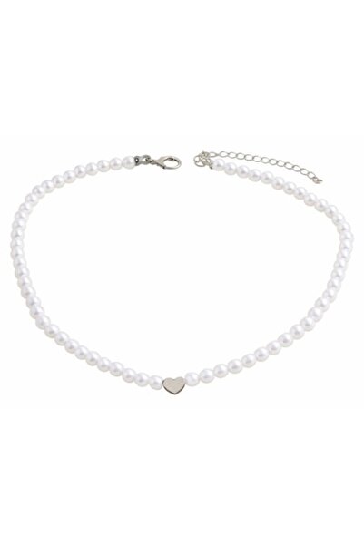 Body Babe Necklace with Artificial Pearls and Heart Pendant