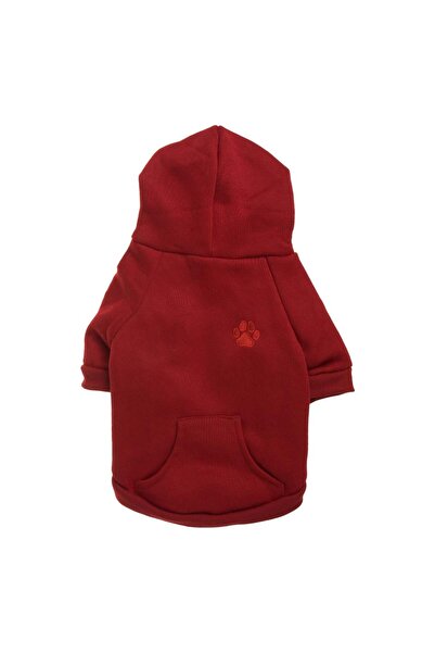 OEM Κόκκινο φούτερ με Λειτουργική τσέπη και κουκούλα για σκύλους, μεγάλο