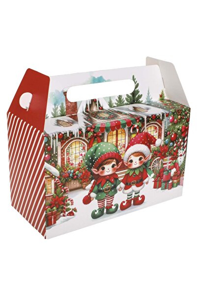 OEM DIY Foldable Christmas Packaging Box with Elf Pattern 10.05lt