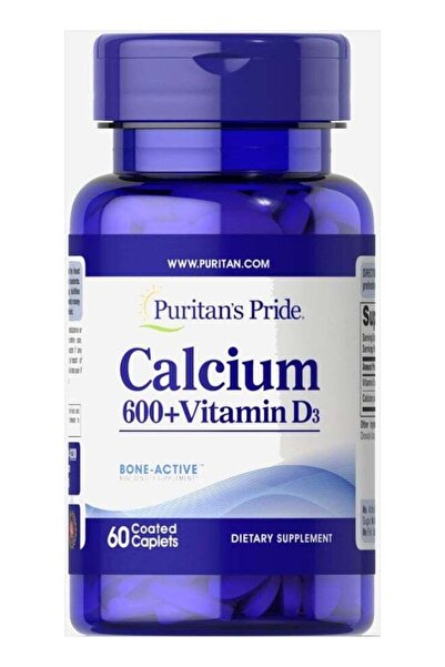 Puritan's Pride Puritan’s Pride Calcium 600+ Vitamin D3, 60 caplets