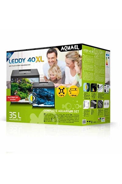 Aquael Leddy Aquarium Set XL Black Day & Night[Size - 40 cm]