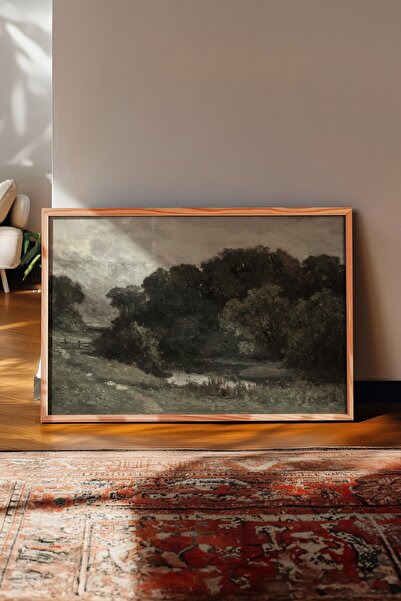 Postifull Vintage Painting, Wooden Framed Poster, Vintage Wall Decor