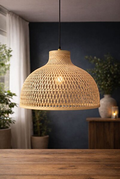 Luna Lighting Hawaii Model Hasır Sade Şık Estetik Kaliteli Bohem Sarkıt Avize