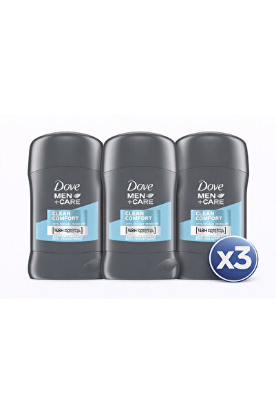 Dove 3X Pack - Men+Care Antiperspirant Deodorant Stick Clean Comfort 50 ml - ...