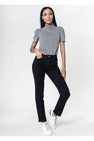 Nina Carter Black Straight Jeans for Women B-P517-8 M9