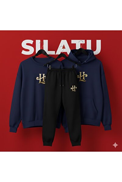 SILATU Half-Moon Logo Zero-Yellow Hooded Tracksuit 3-Piece