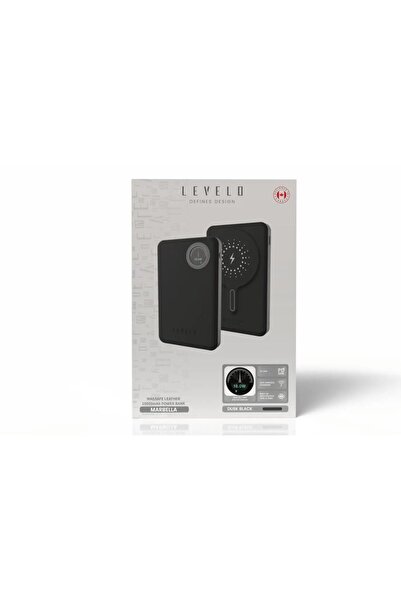 Levelo Marbella MagSafe Leather 10000mAh Power Bank with PD 20W & OLED Display