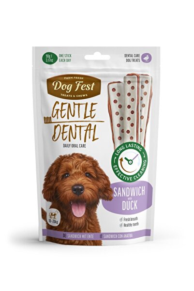 Dog Fest مكافآت أسنان للكلاب البالغة - ساندويتش - بط 90 غرام