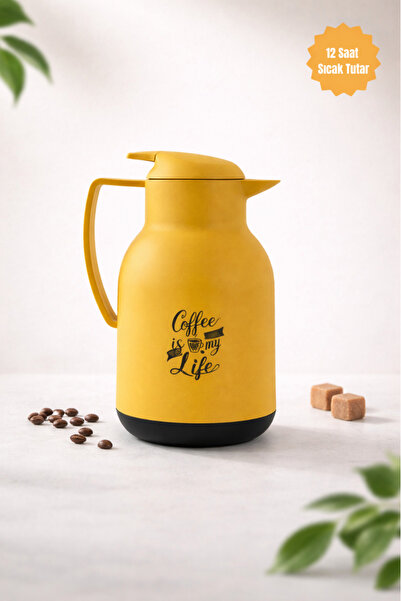 Blackstar 1 Lt Cam Hazneli Termos (Top Push) Hardal Sarı