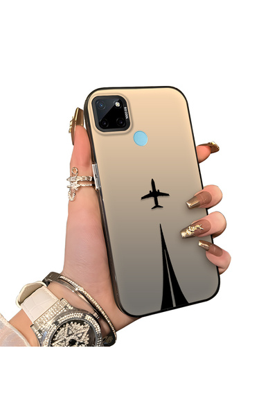 ucuc حافظة حماية للعدسات من السيليكون الصلب الأكريليكي المتوافق مع Realme C25...