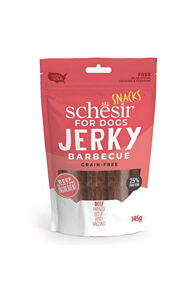 Schesir وجبات خفيفة للكلاب خالية من الحبوب، لحم بقري مجفف 145 غرام - بنكهة لح...